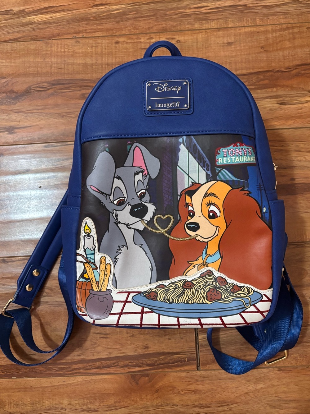 Loungefly Lady and the Tramp Blue Mini Backpack